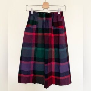 Vintage Wool Plaid Skirt